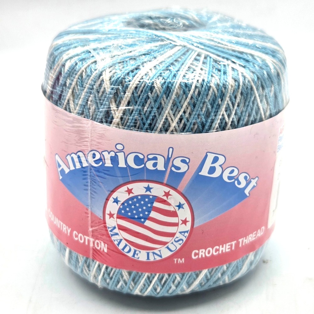 America's Best Country Cotton Crochet Thread Sky Blue Made in USA